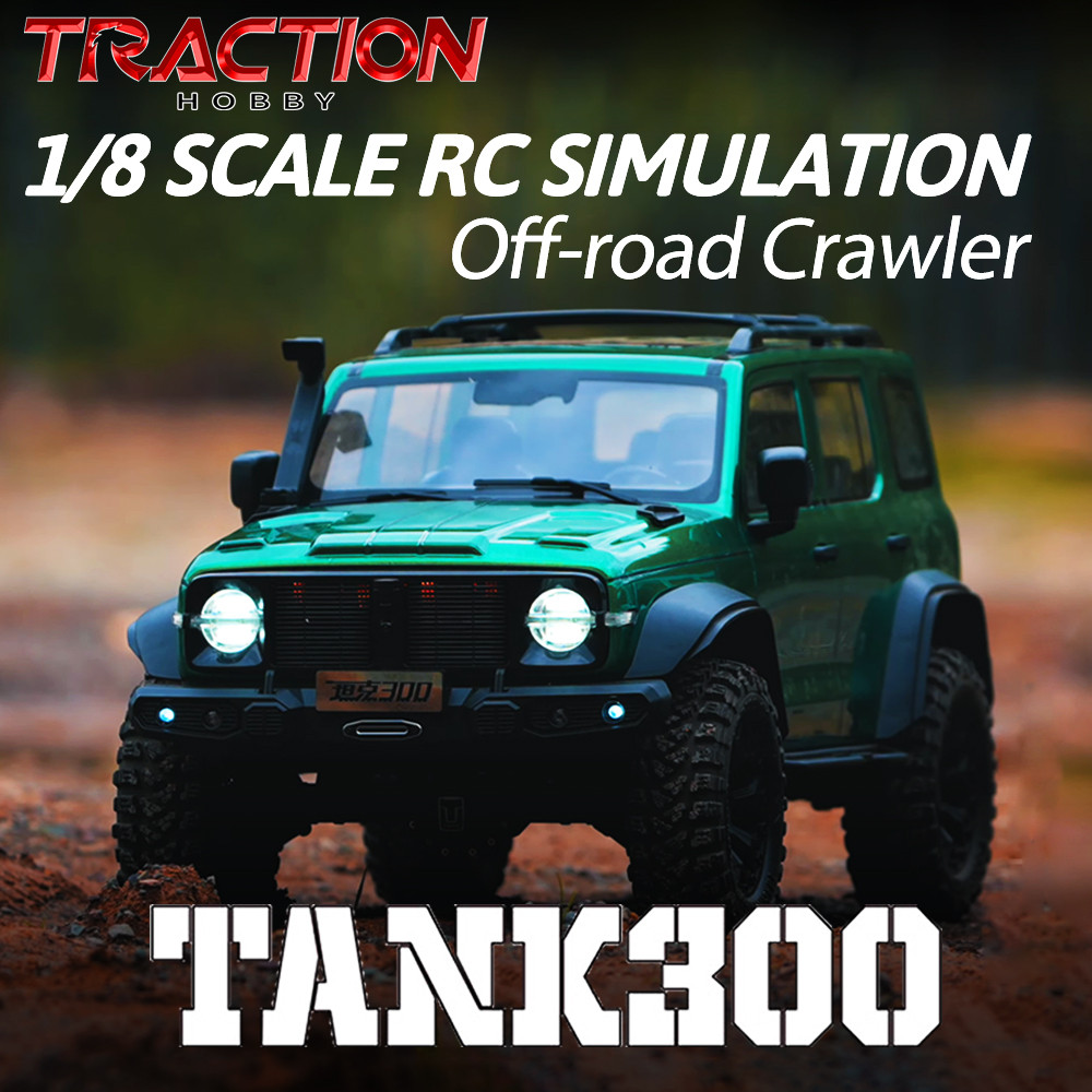 Traction Hobby TANK300 Competitive Edition 4WD RC Crawler 1/8 Electric Remote Control Model Cars RTR