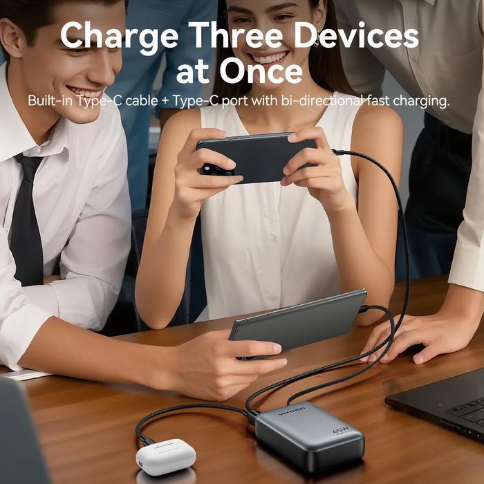 Bisa Gosend! Vention Universal Powerbank Ccc Dash Series 20000Mah 45W Pd Pps Led Display Built In