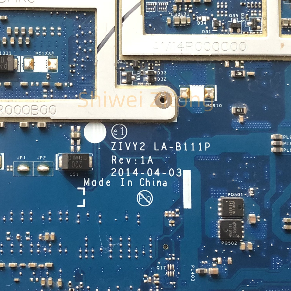 ZIVY2 LA-B111P Motherboard.For Lenovo Y70-70 Y50-70 Y50 Laptop Motherboard. With CPU I5/i7 4th