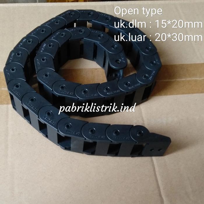 WIRE CABLE CARRIER DRAG CHAIN PLASTIC CNC TOWLINE 15X20 15 X 20 MM 1M