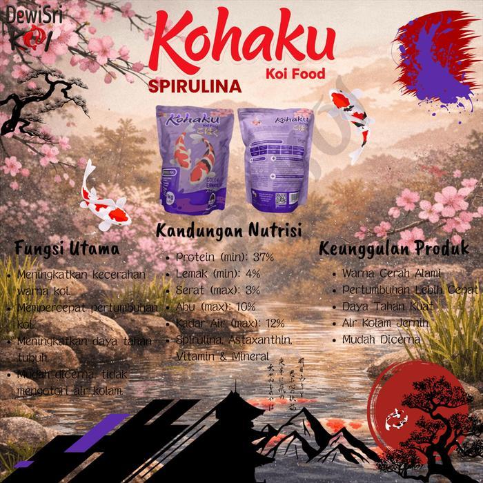 PAKAN IKAN KOI KOHAKU 1KG MEDIUM SPIRULINA COLOR ENHANCER, CEPAT BESAR & WARNA CERAH