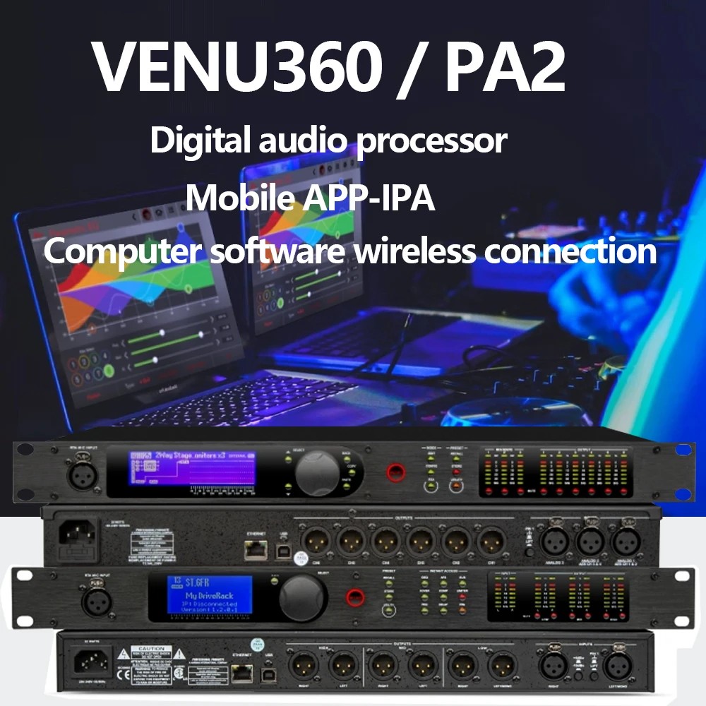 PA2 VENU360 professional digital audio feedback suppressor crossover matrix processor stage