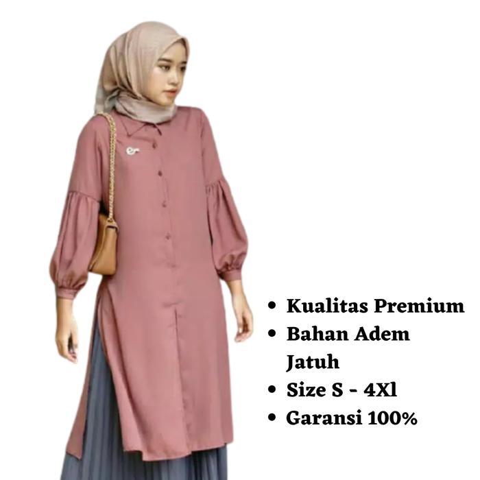 Fashion Muslim Long Tunic Dianara Tunik Busui Wolfis Premium Jumbo
