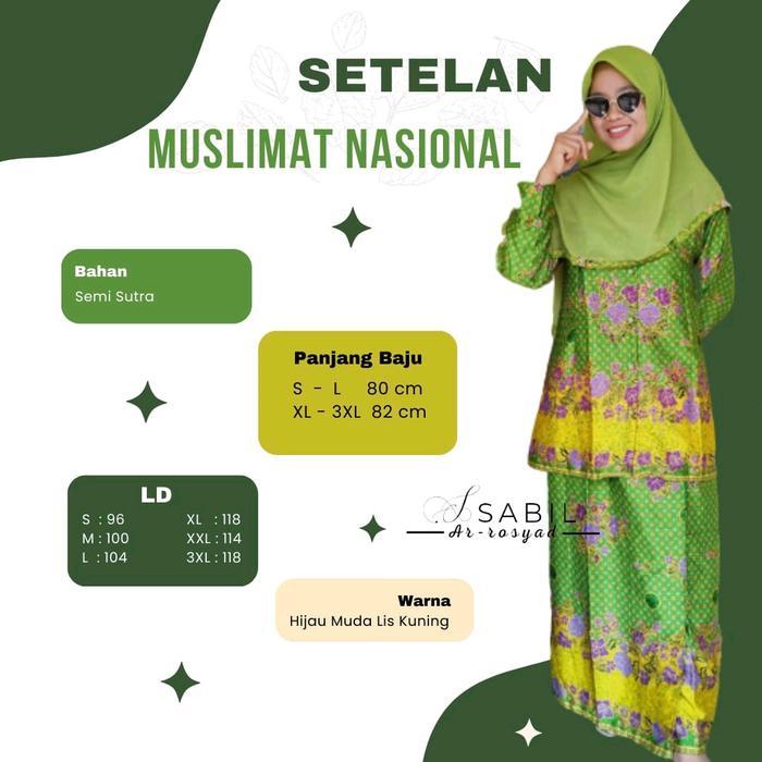 SETELAN MUSLIMAT NU SEMI SUTRA SERAGAM MUSLIMAT NU
