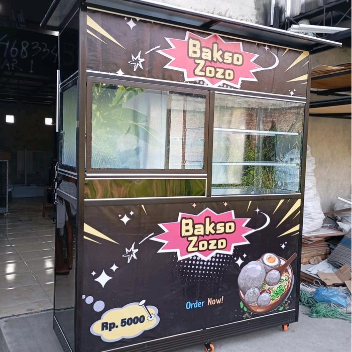 Gerobak Bakso Alumunium minimalis dan nyentrik