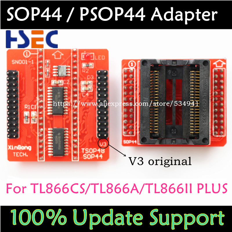 Original V3 TSOP48 PSOP44 SOP44 Adapter IC Adapter For MiniPro TL866CS /A TL866II PLUS TL866
