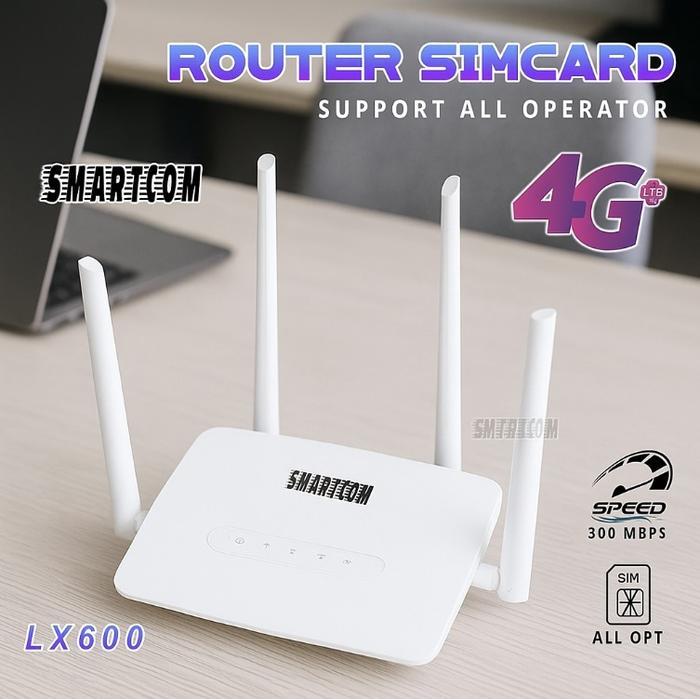 Wifi Wireless Router 4G Lte Cpe Smartcom Lx600 300Mbps With Slot Sim