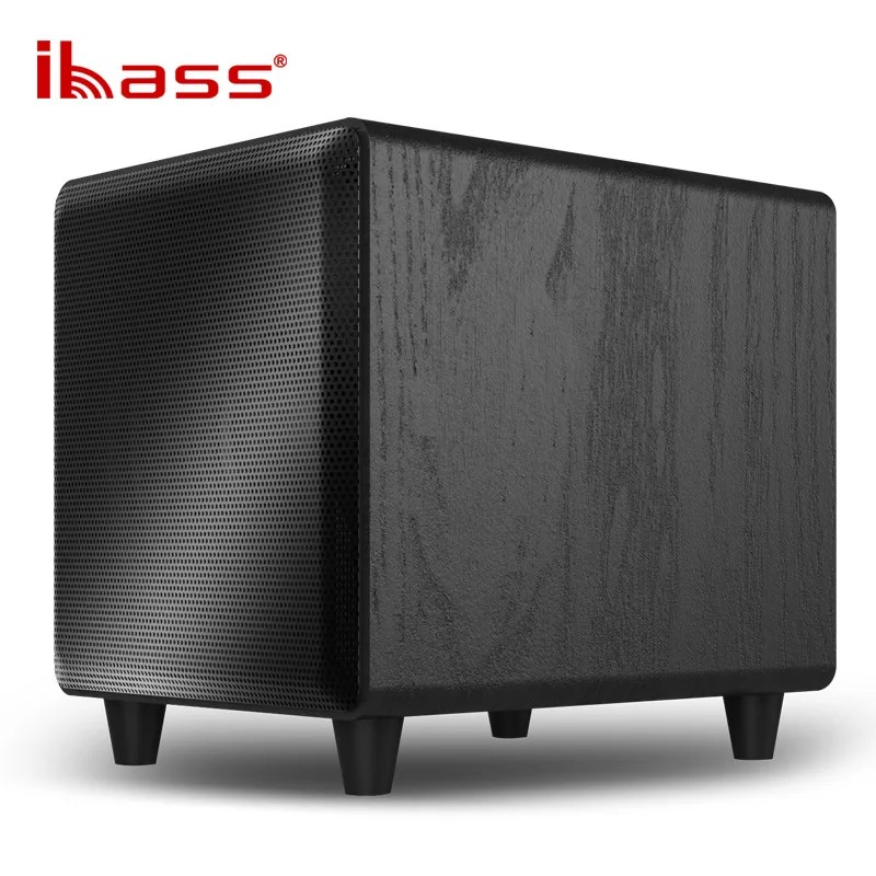 IBASS M10D 10-inch Wooden Active Subwoofer Speaker High Power 300W Powerful Subwoofer Powerful Heavy