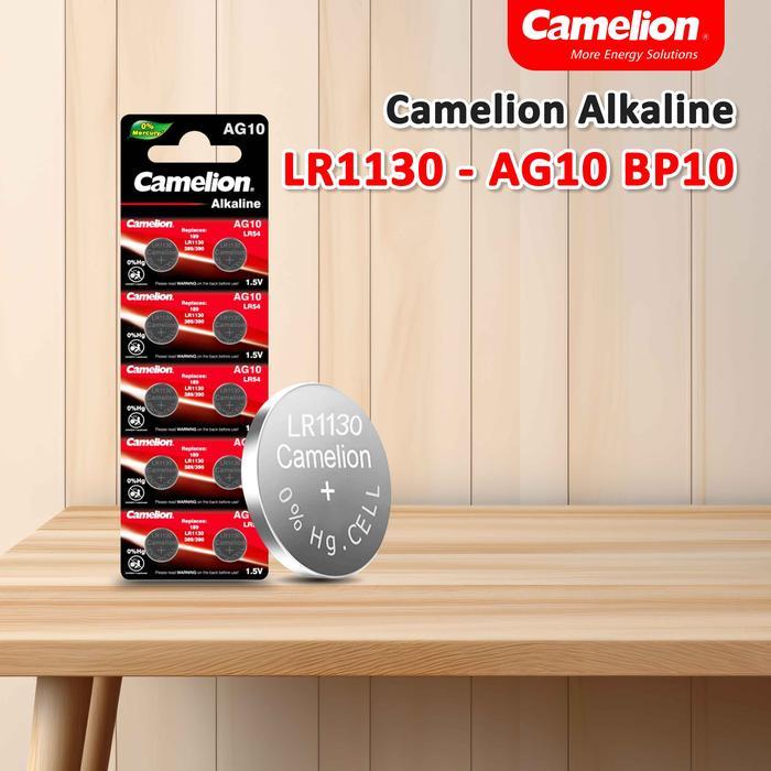 Camelion Baterai Kancing Alkaline Ag10 / Lr1130 / Lr54 Bp10