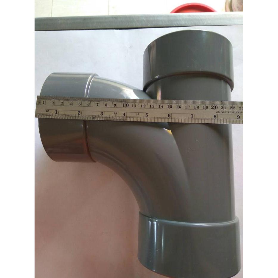 Promo Sambungan Pipa Paralon Tee Yee T Y / Large Radius Tee 4 "