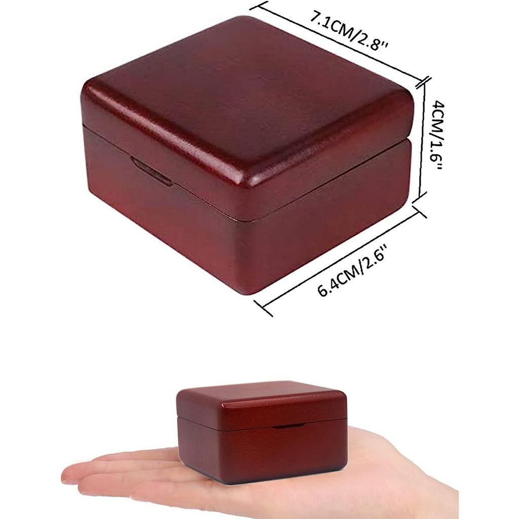 SOFTALK sankyo Classic music box Greensleeves Solid Wood Wine Red Theme Music Box Birthday,