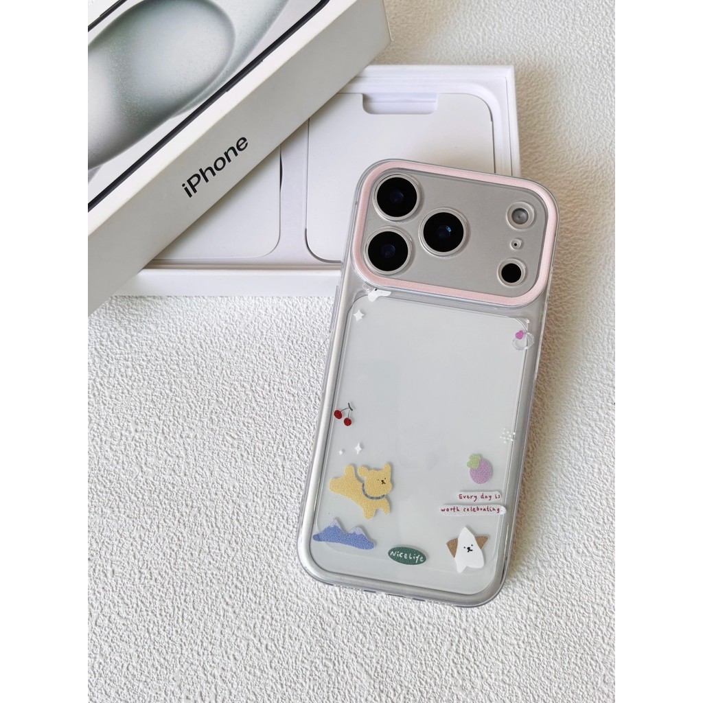 Kartun Coretan Lucu Case Untuk Iphone 17 Air 16 Pro Max 17 Pro Max Xr 16E 15 Plus X Xs 12 Mini 14 13