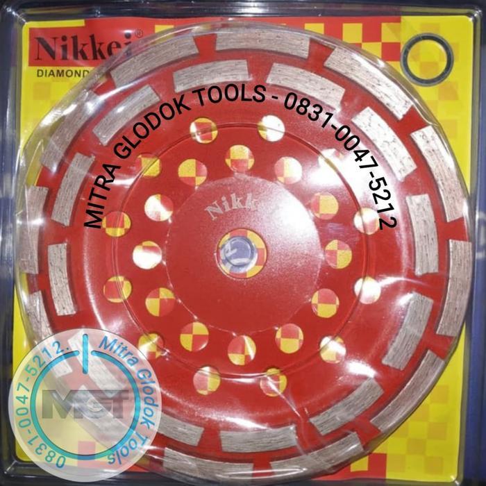 Nikkei Mata Gerinda Mangkok 7" Batu Gerinda Diamond Cup Double Raw