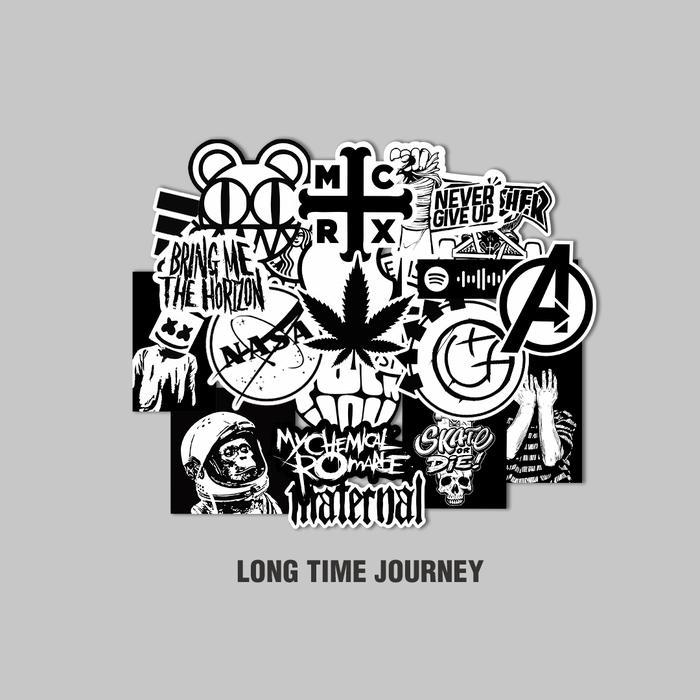 Stiker Aesthetic Hitam Putih Stiker Hp helm Laptop tumbler Sticker Book