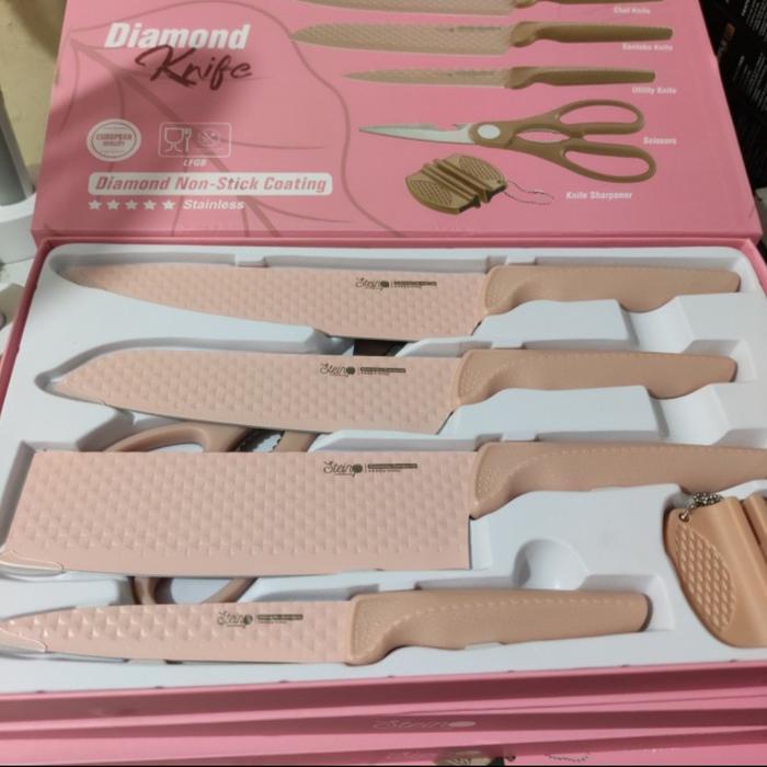 Pisau Set Stein Cookware- Stein Cookware Diamond Knife 6 In 1 Original Tbk