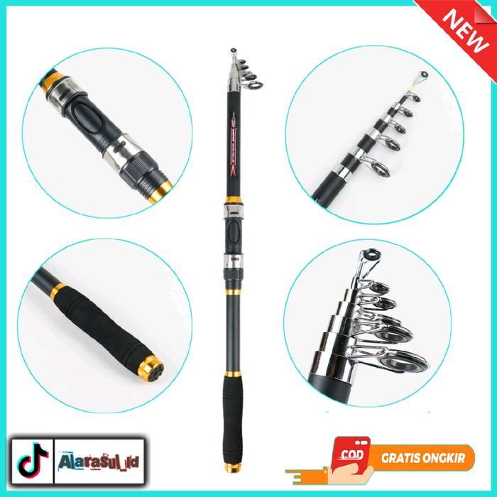Joran Pancing Murah Berkualitas Antena Portable Telescopic Alat Ikan Gratis Ongkir
