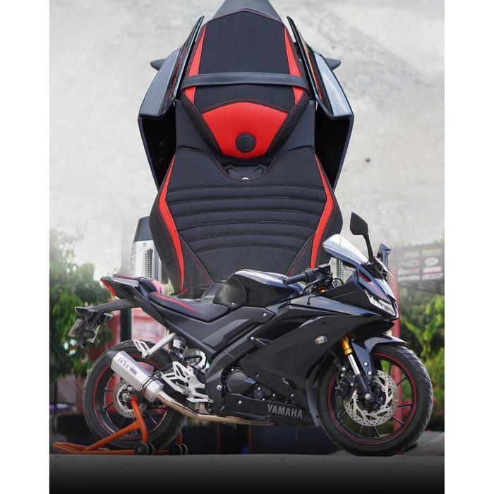 Sarung Kulit Jok Replika Luimoto Yamaha R15V3 / R15Vva Set Pnp