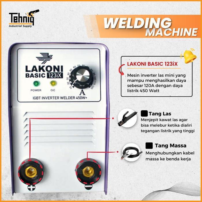 Lakoni Basic 123Ix 450 Watt Mesin Las Listrik Trafo Travo Las