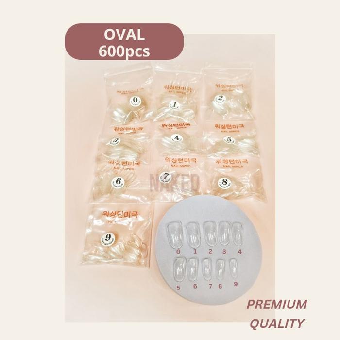 kuku palsu oval pendek clear / kuku palsu / kuku palsu oval / kuku palsu nail art nailart