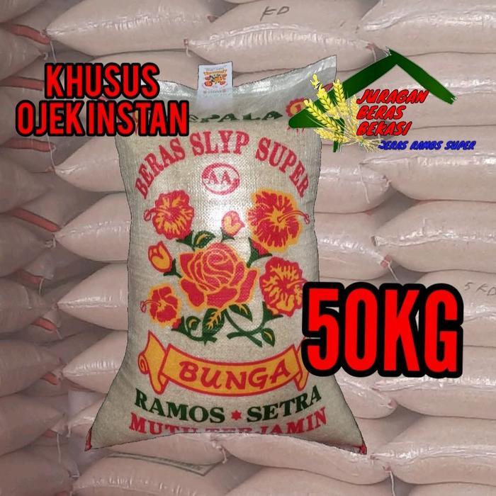 BERAS SETRA RAMOS CAP BUNGA 50KG MURAH