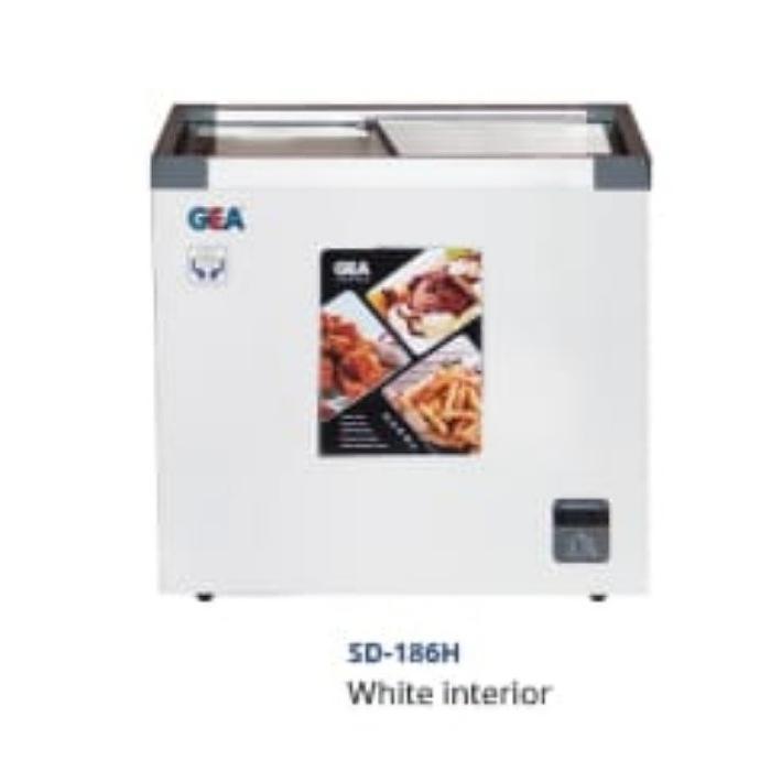 Sliding Flat Glass Freezer Gea SD186 / Chesr Freezer Gea SD 186 - SD-186H