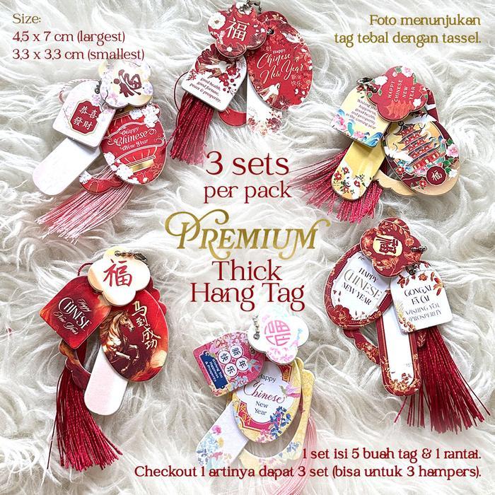 PREMIUM Hang Tag IMLEK Tebal CNY Kartu Ucapan Sincia Hamper Chinese New Year 5in1