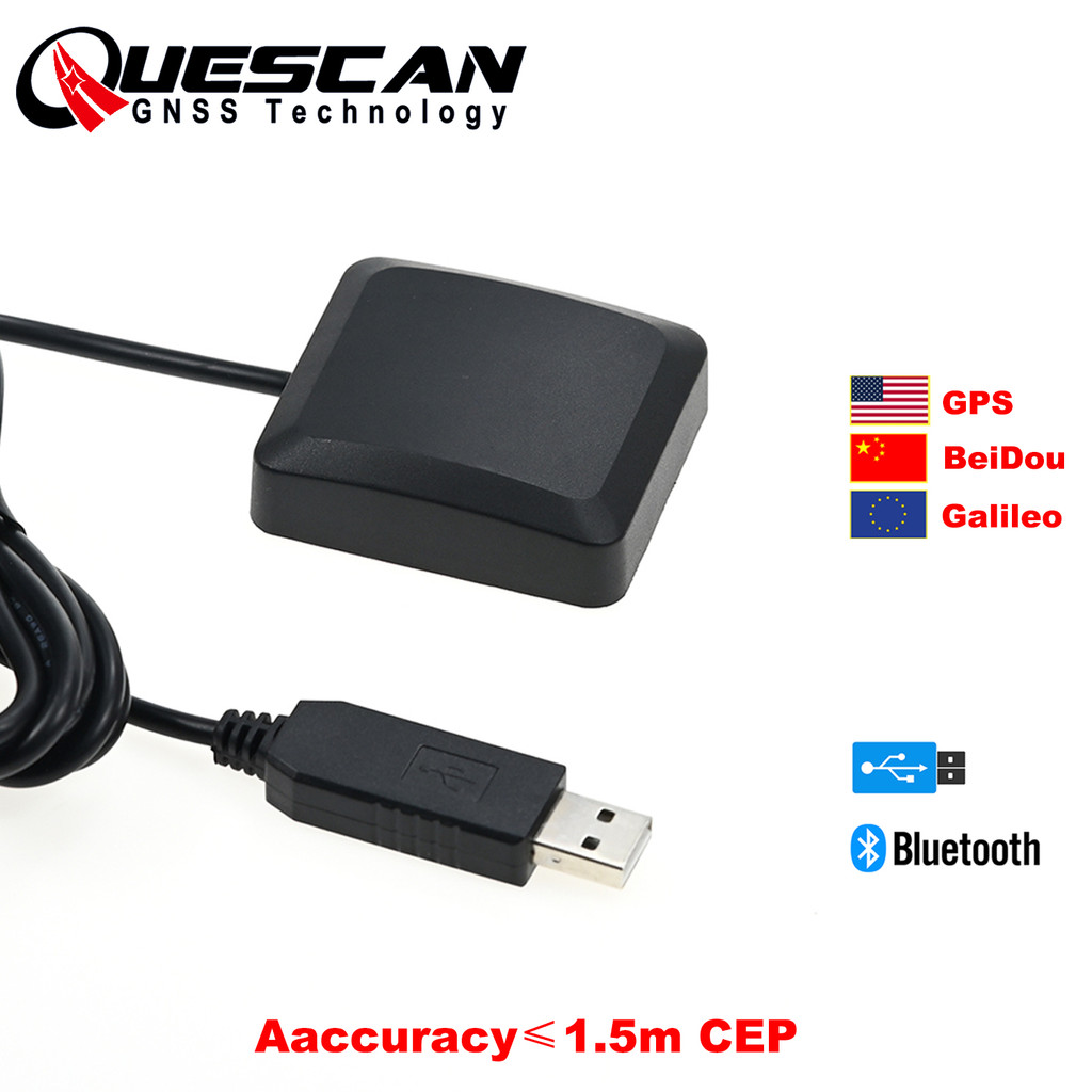 QUESCAN UBX M10 USB GPS Bluetooth GNSS Receiver GPS Galileo BeiDou Antenna Module for Android