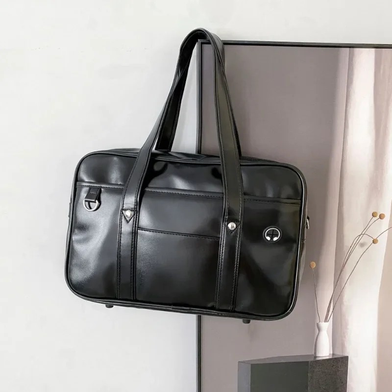 Japanese Casual PU Shoulder Bag Junior High School Students School Bag Handbag Anime Uniform Bag