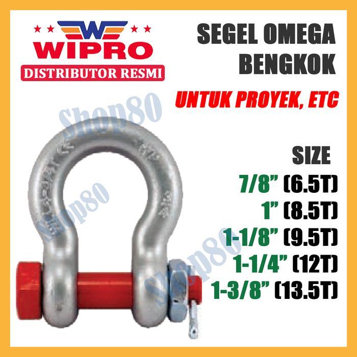 Wipro Segel Omega Bow Shackle Omega Bengkok 78" 1" 1 18" 1 14" 1 38" 78 1 1 18 1 14 1 38 Inci 6.5T -