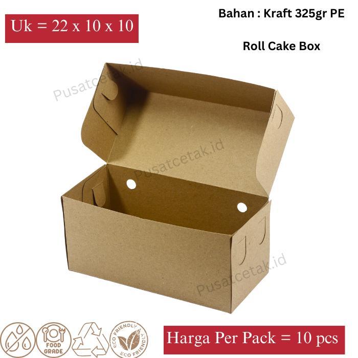 Stok Baru Kotak Dus Brownies / Box Kue Kraft Brownies Uk. 22 Cm craft ( 10 PCS )
