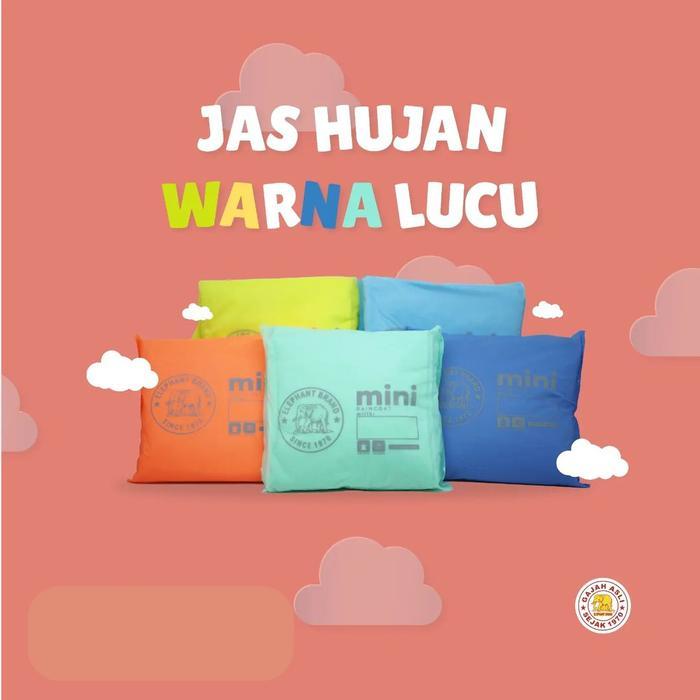 Jas hujan Mini Elephant Ponco Atasan Terusan Gamis pria wanita dan Midi Jaket Celana Karet