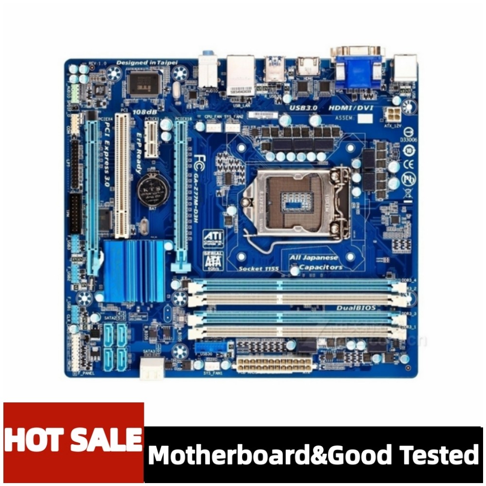 Mainboard GA-Z77M-D3H LGA 1155 DDR3 Z77M-D3H boards 32GB Micro-ATX Z77 Desktop Motherboard