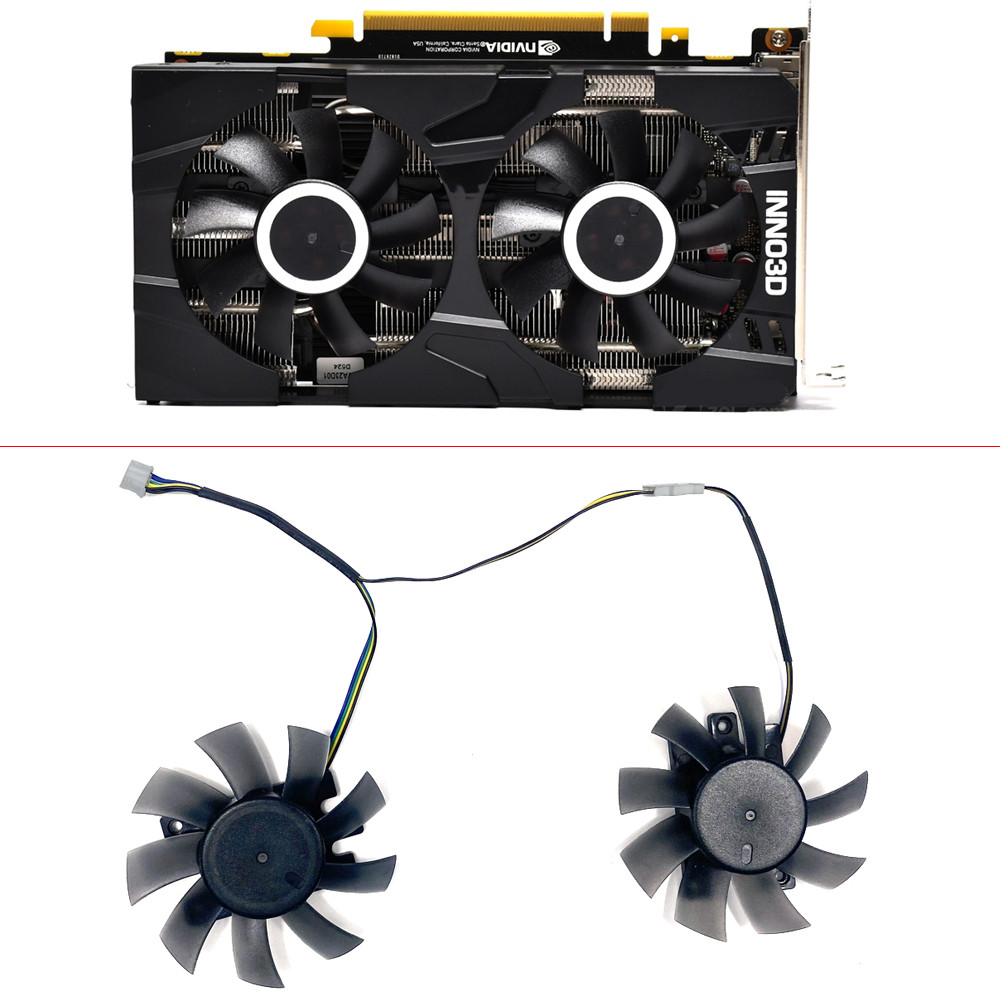 New 2Pcs/set CF-12815S 4P Cooling Fan Replacement For Inno3D GeForce GTX 1660 Ti RTX 2060 Ggraphics 