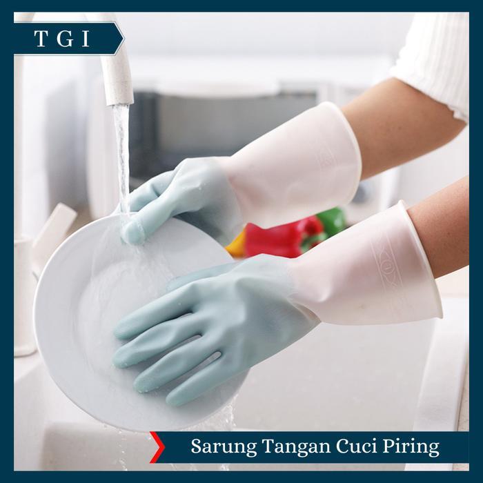 TGI - SARUNG TANGAN CUCI PIRING KARET / SARUNG TAMAN BERKEBUN / SARUNG TANGAN TEBAL KARET / SARUNG