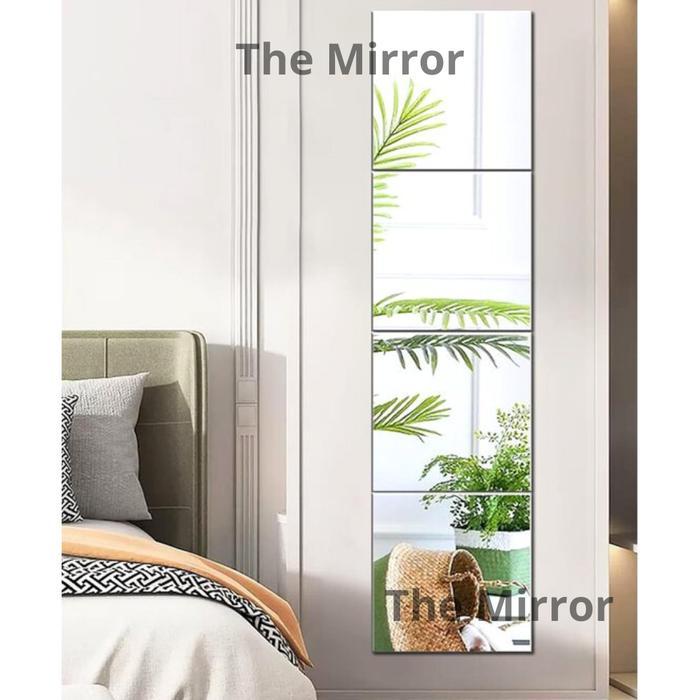 KACA CERMIN DINDING PERSEGI CERMIN TEMPEL KOTAK CERMIN WAJAH CERMIN 30 X 30 CM TANPA FRAME