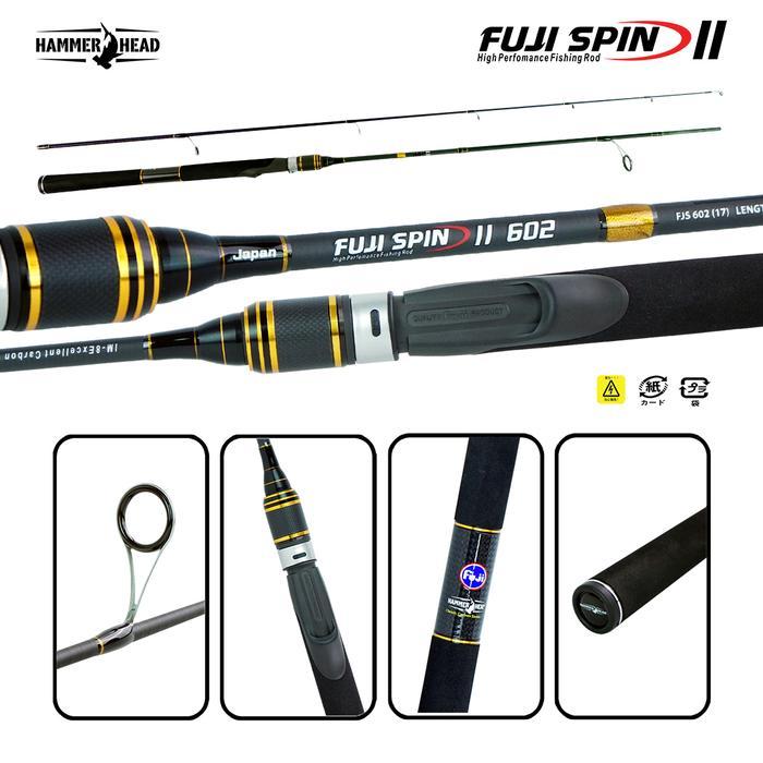 [GRATIS SET KAIL SK6] HAMMERHEAD Joran Pancing Spinning FUJI SPIN II 562 - 602 Hi-Carbon Blank