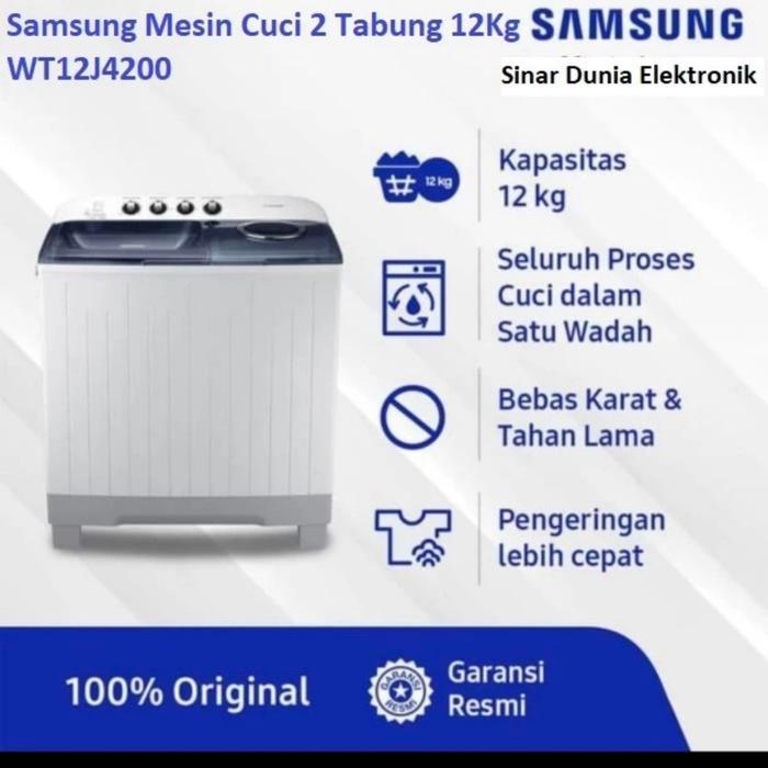 mesin cuci Samsung 12kg wt12j4200