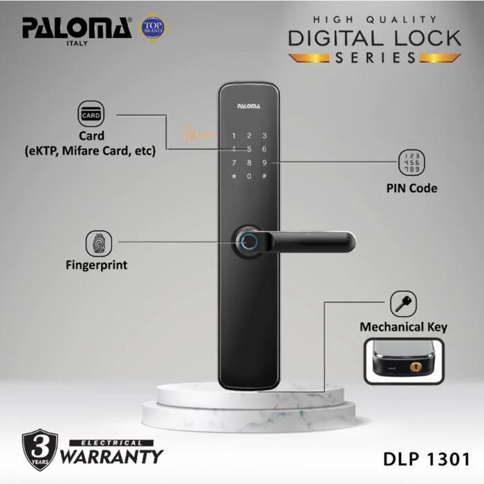 Smart Digital Lock Paloma Dlp 1301 Black