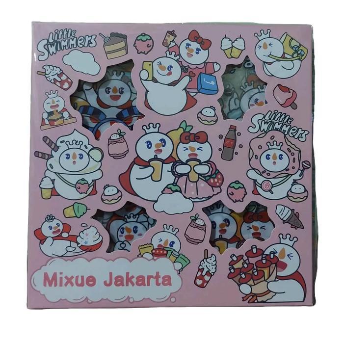 "New" Stiker MOMO perbox isi 60 pcs best seller Anak Hijau Biru Merah Paper Stationery