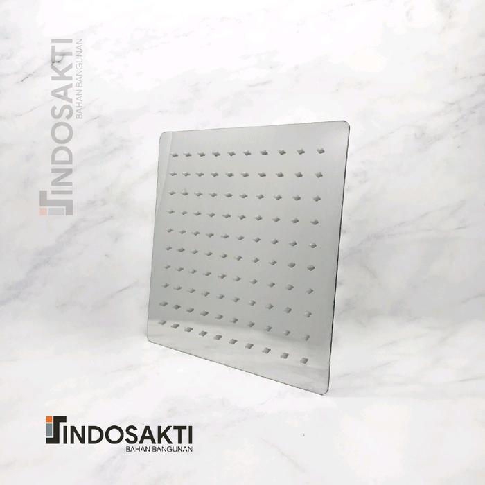 Grohe Sanitary - Kepala Rain Shower Kotak 9.5 Inch Minimalis Karet Anti Karat Zinc Alloy Chrome