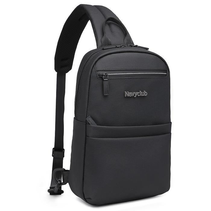 Aerostreet - Tas Selempang Travel Cross Body Bag Hge - Sling Bag Usb Port Tas Pria Wanita Hitam Abu