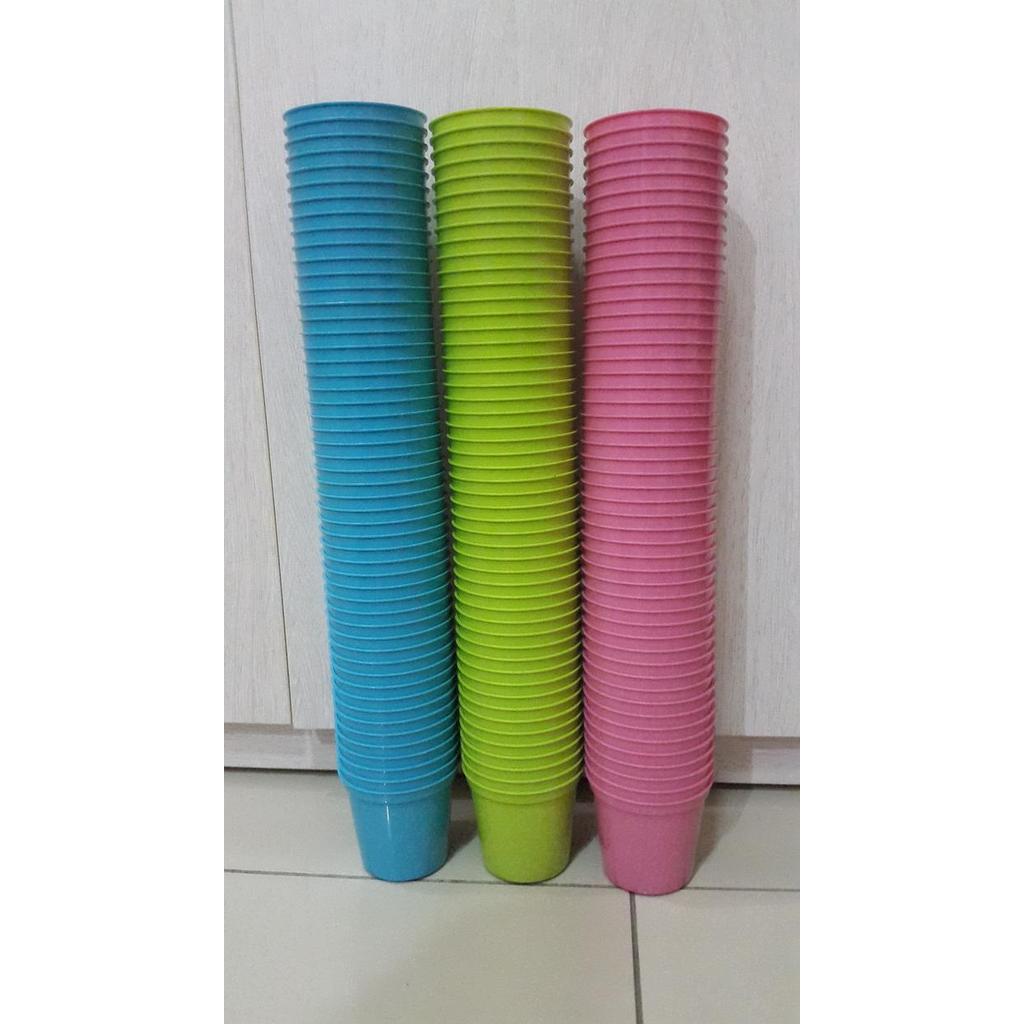 Pot Bibit plastik warna 8cm Pot Ice Cream Es Krim Grosir Pot Bunga