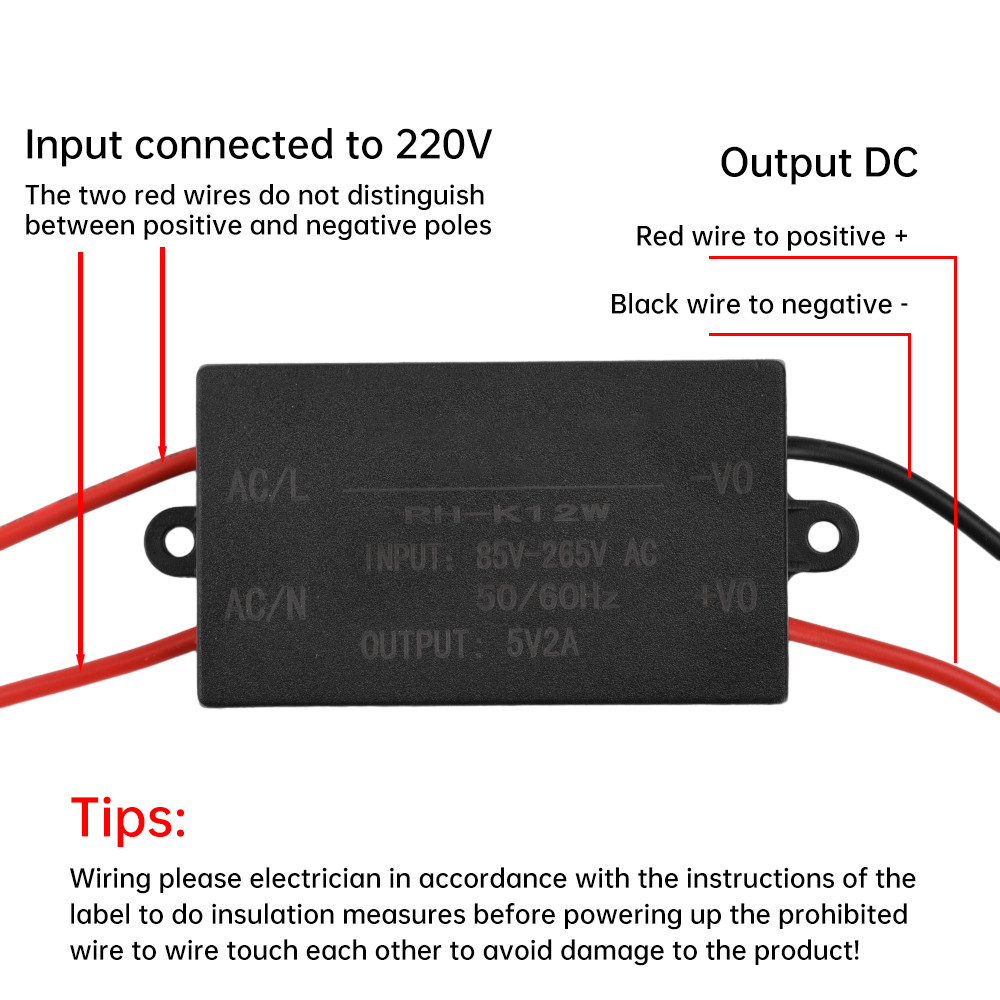 DC SWITCHING POWER SUPPLY AC/DC 110V 220V TO DC 5V 2A/ 12V 1A BUCK VOLTAGE REGULATOR VOLTAGE