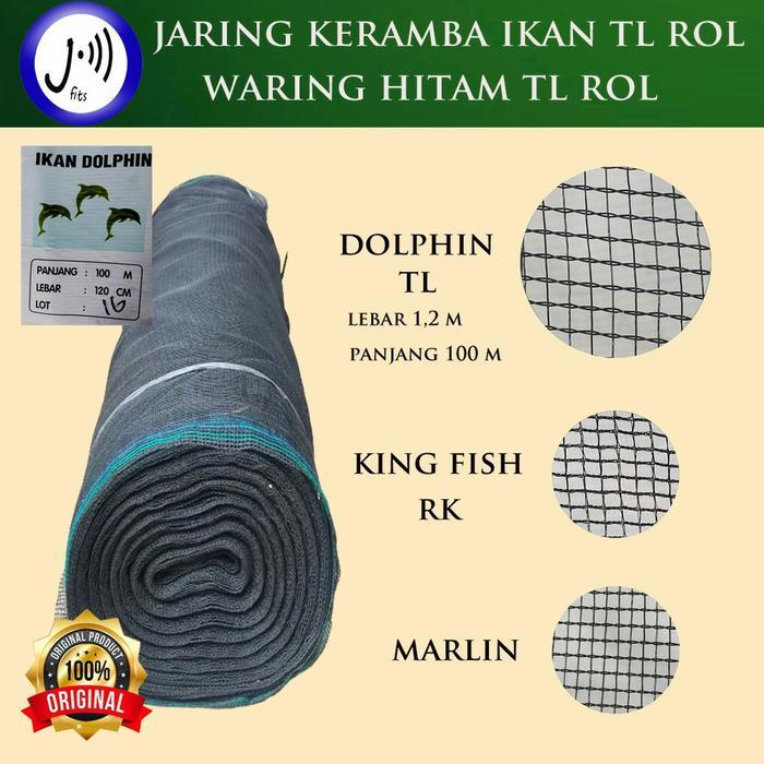 Waring Dolphin Tl P 100 M X L 1,2 M/ Waring Keramba Ikan/ Jaring Apung/ Jaring Tanaman/ Waring