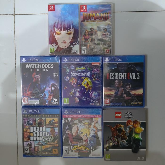 NINTENDO SWITCH / PS 4 / PS5 GAMES DENGAN BOX RUSAK / CRACKED