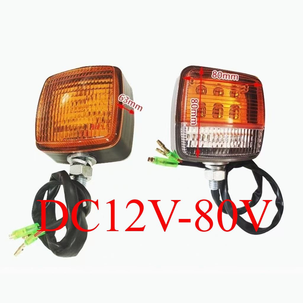 NEW 2PCS DC12V-80V LED TURN SIGNAL LIGHT INDICATOR TURN LAMP FOR KOMATSU TOYOTA FORKLIFT ACCESSORIES