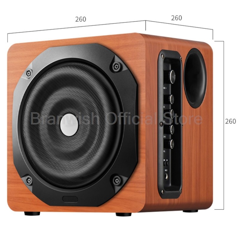 6.5 inch 180W Speaker with 2Pcs Satellite Speakers 5.0 Bluetooth HIFI Sound Box Support RCA USB TF