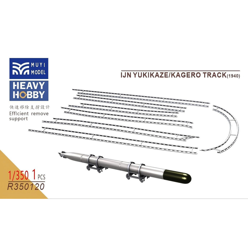 MUYI Model 1/350 Scale IJN YUKIKAZE/KAGERO Track(1940) Full Detail 3D Printed Parts Modeling Hobby