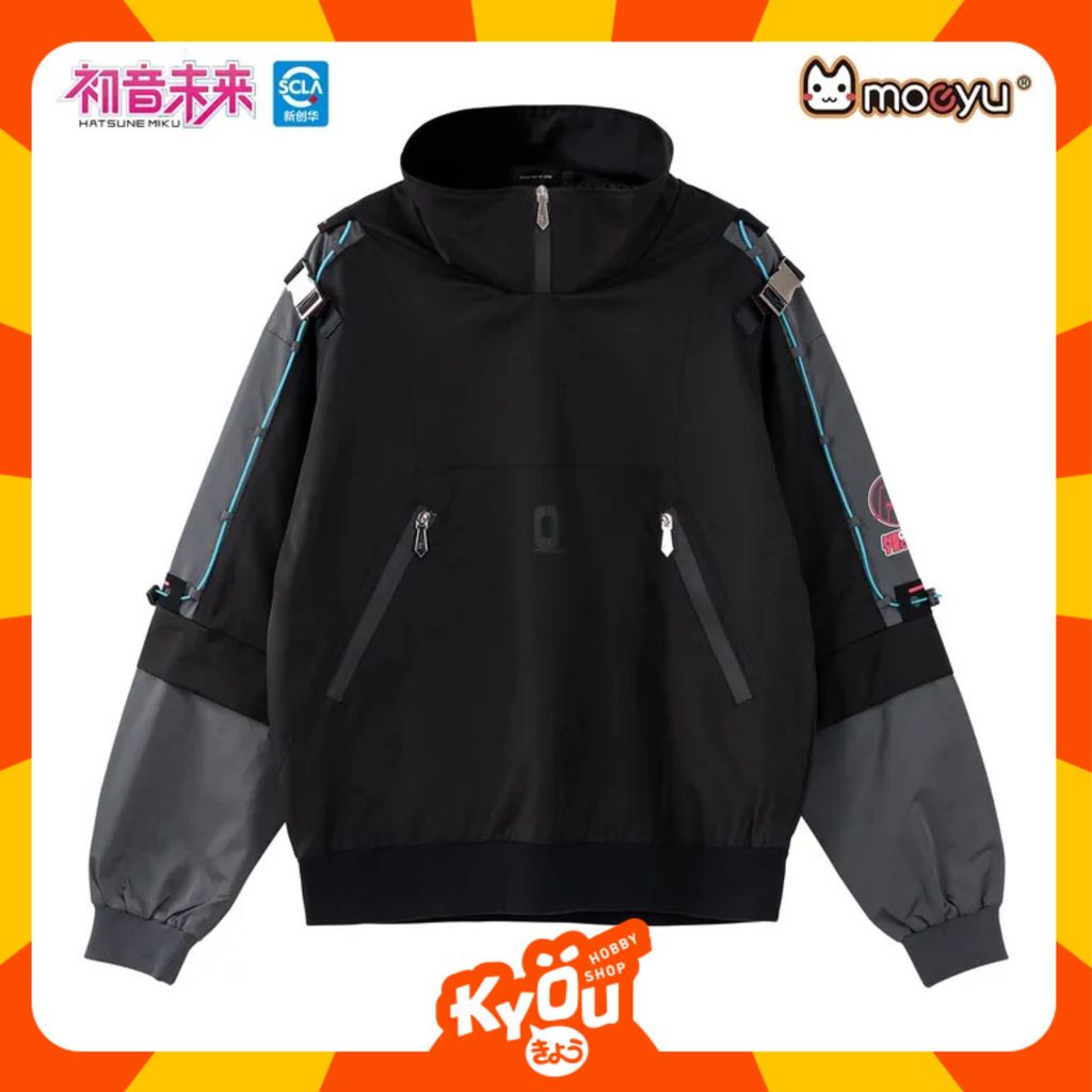 Hatsune Miku Neon Techno Series Outerwear / Jacket Black and Gray