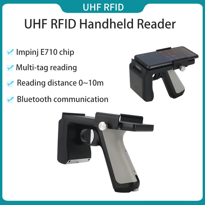 BT UHF RFID Reader Mobile Phone Back Clip Rfid Reader UHF Handheld RFID Reader for Android System